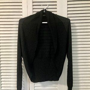 Black metallic cropped cardigan